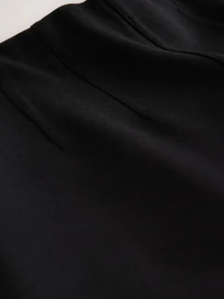 Nothing Ordinary Black Luxe A-Line Midi Skirt