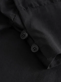 Nothing Ordinary Black Pure Cotton Relaxed Shirt