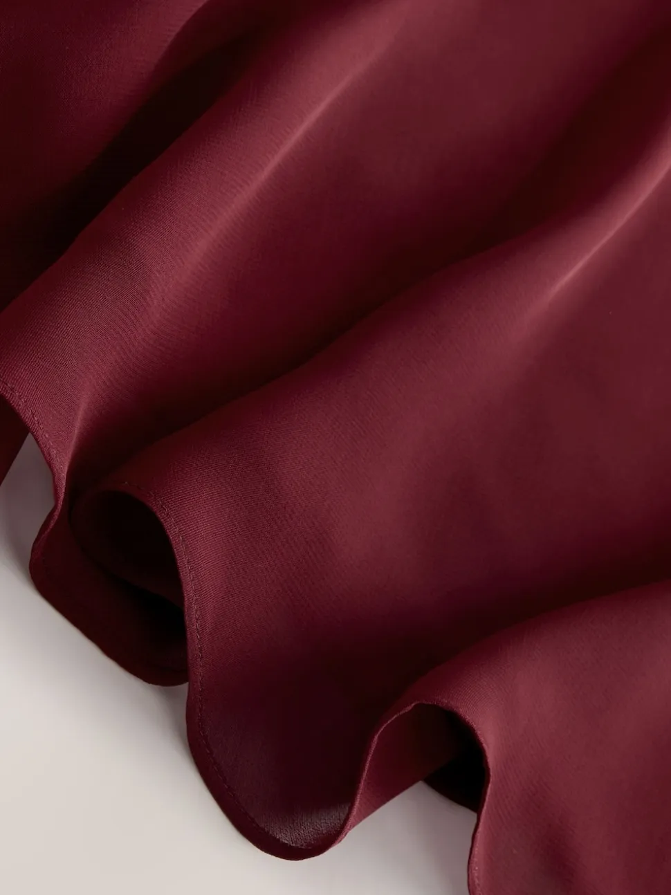Nothing Ordinary Burgundy Red Check Godet Midi Skirt