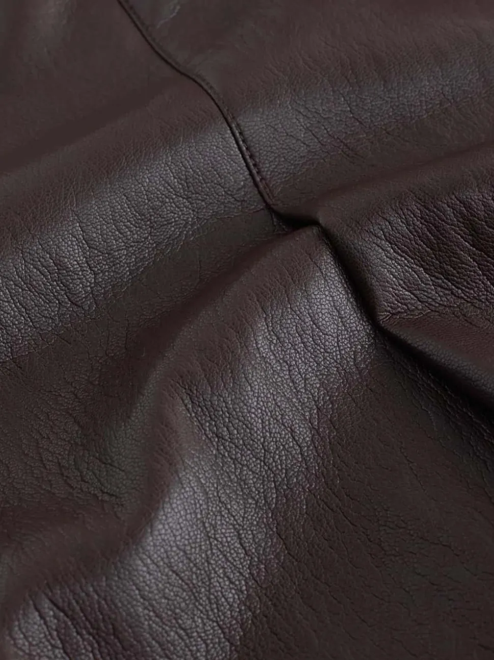 Nothing Ordinary Chocolate Brown Faux Leather Wrap Midi Kilt Skirt