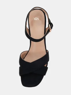 Novo Black MADISON Platform Heeled Sandals