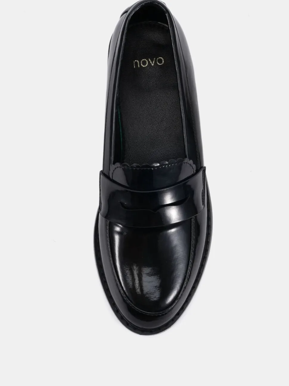 Novo Black Wide Fit Carmella Loafers