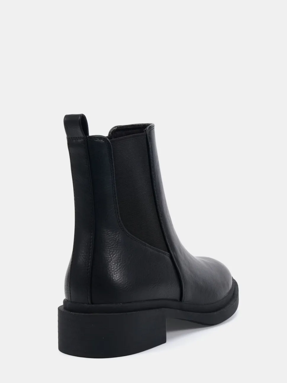 Novo Black Wide Fit Dottie Flat Chelsea Ankle Boots