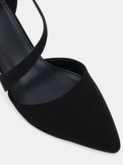 Novo Black Wide Fit Idaho Mid Block Asymetric Strap Point Courts