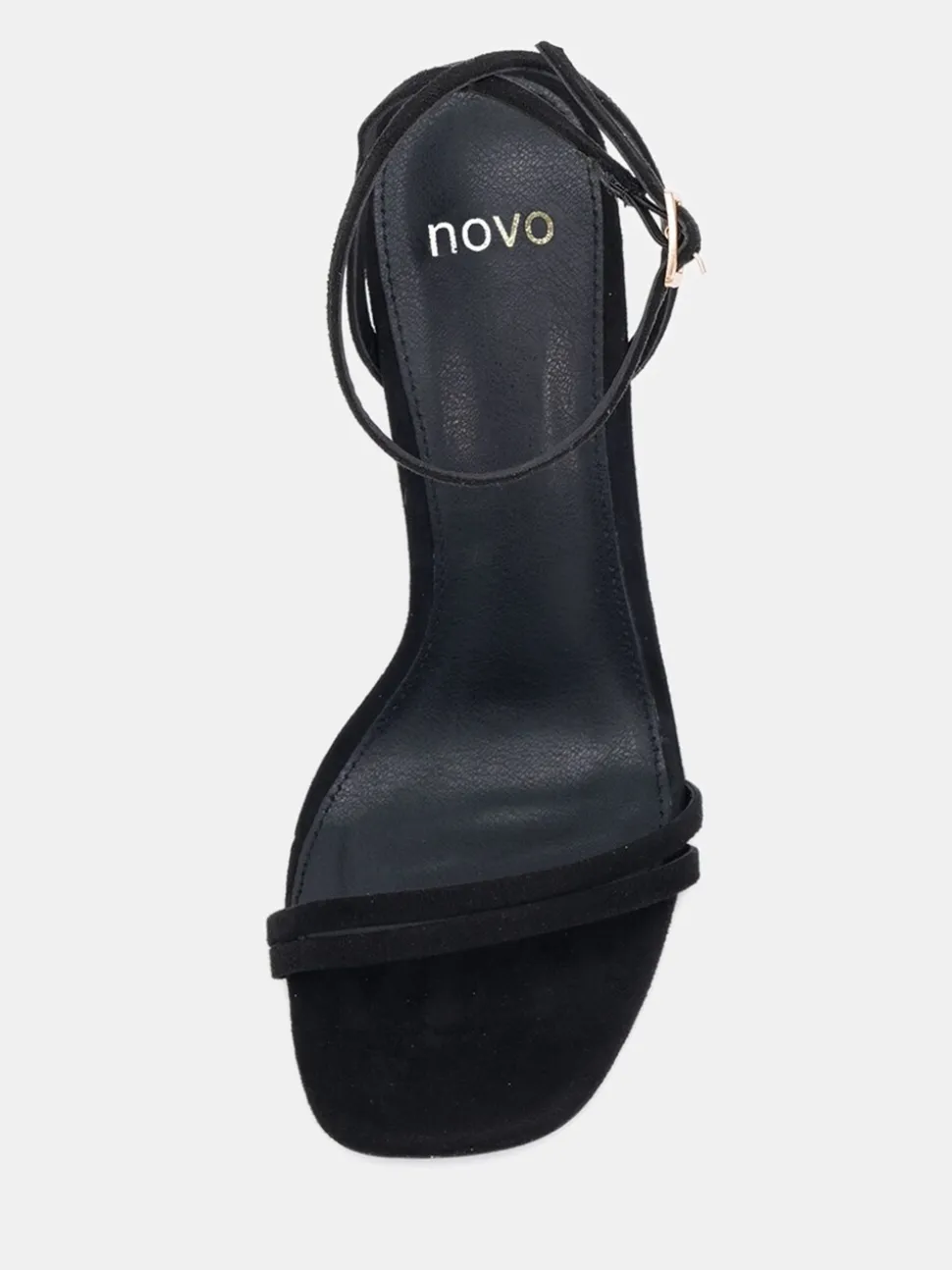 Novo Black Wide Fit MATILDA Strappy Heeled Sandals