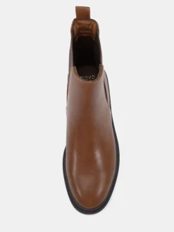 Novo Brown Dottie Flat Chelsea Ankle Boots