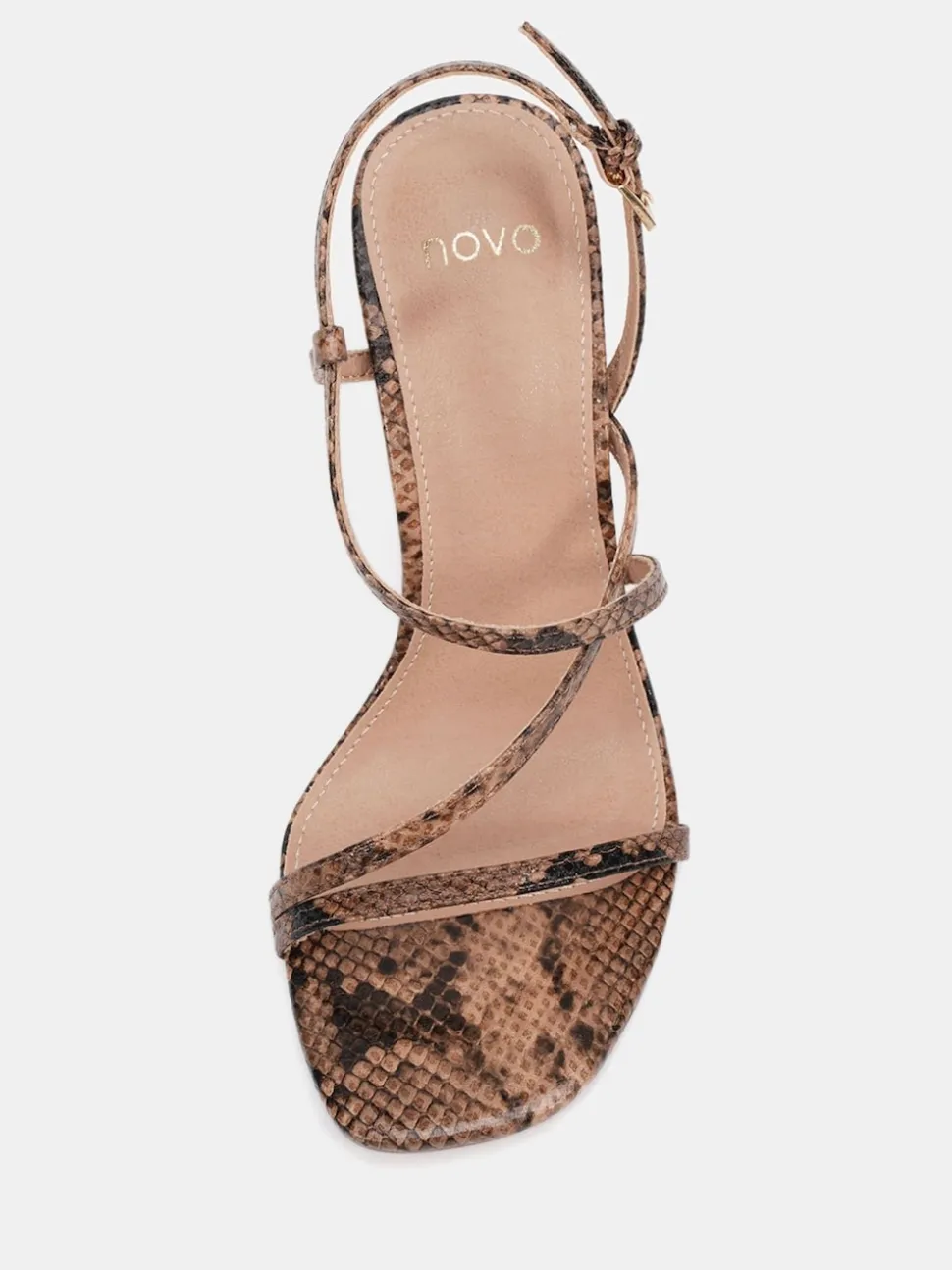 Novo Brown MONDRIAN Strappy Heeled Sandals