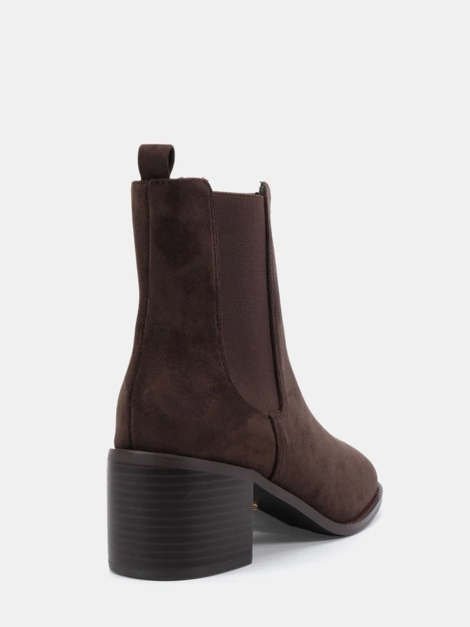 Novo Brown Wide Fit Juno Block Heel Chelsea Ankle Boots