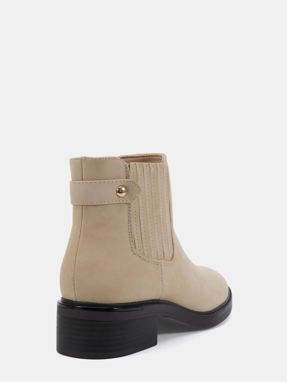 Novo Cream Dove Wide Fit Darlina Flat Chelsea Ankle Boots