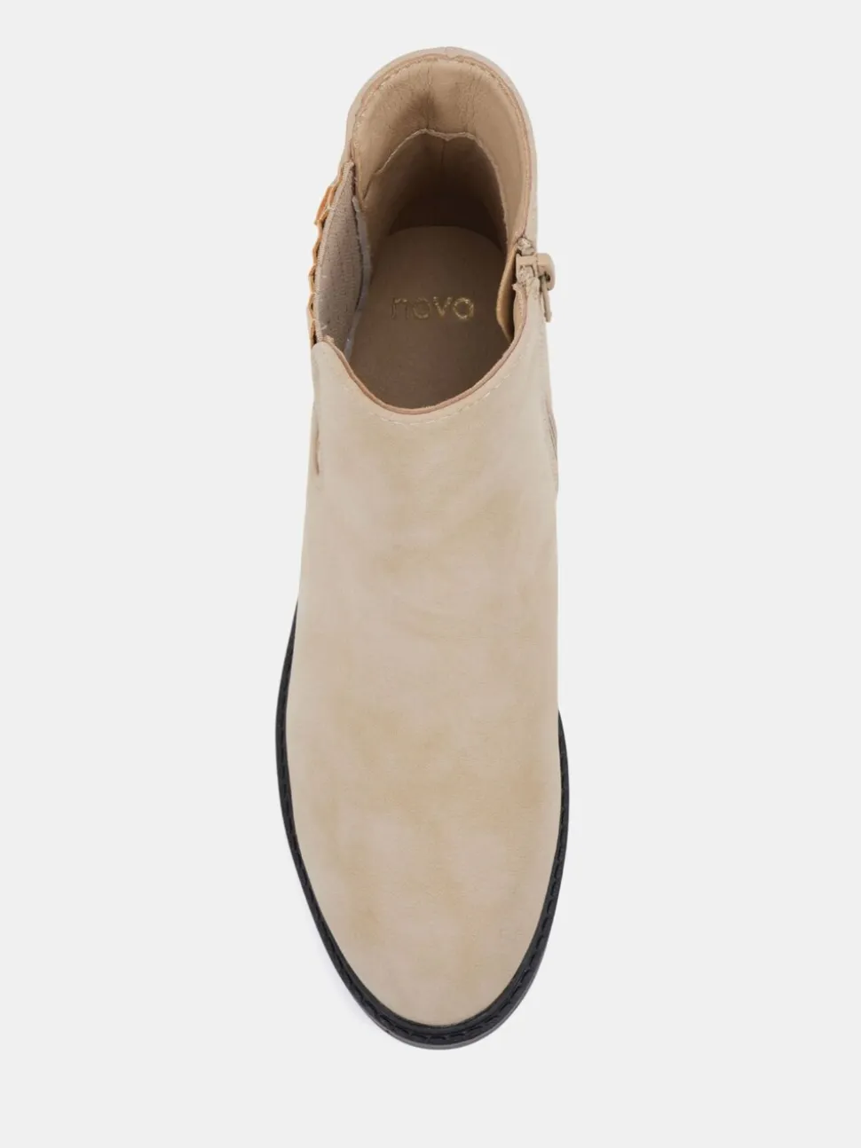 Novo Cream Dove Wide Fit Darlina Flat Chelsea Ankle Boots