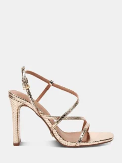 Novo Gold MONDRIAN Strappy Heeled Sandals