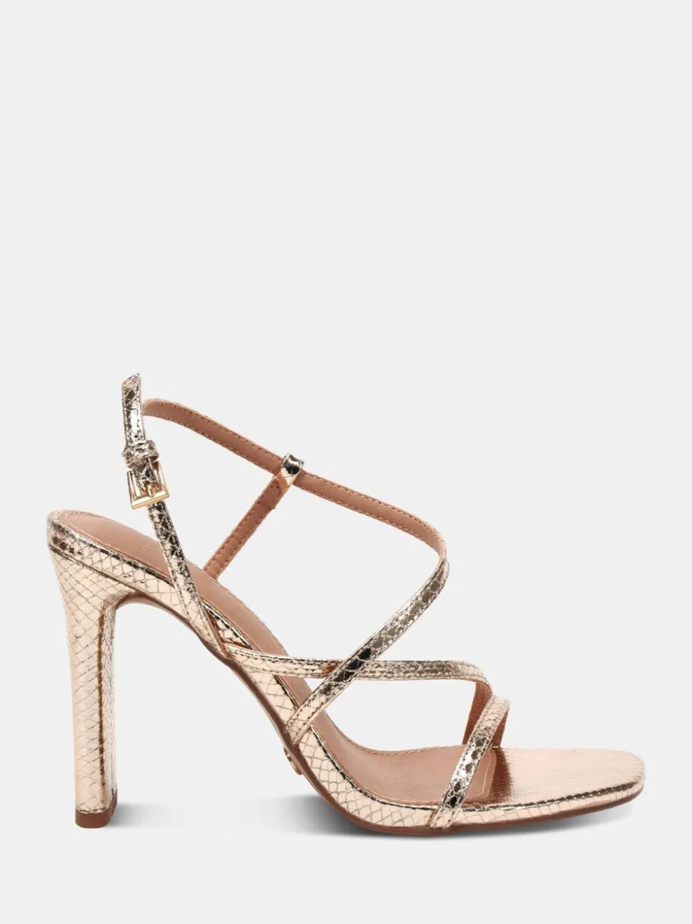 Novo Gold MONDRIAN Strappy Heeled Sandals