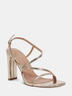 Novo Gold MONDRIAN Strappy Heeled Sandals