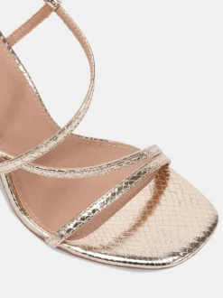 Novo Gold MONDRIAN Strappy Heeled Sandals