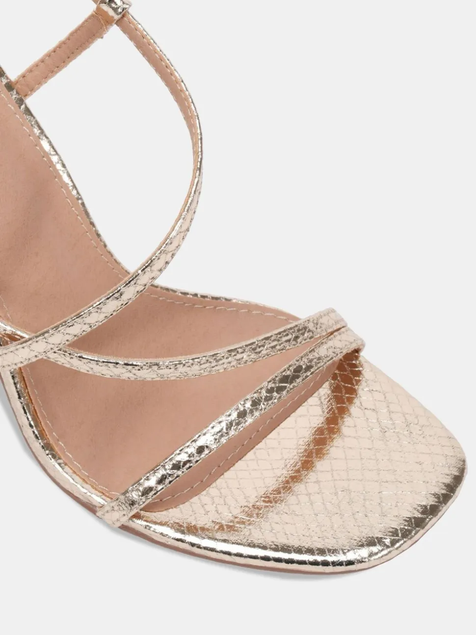 Novo Gold MONDRIAN Strappy Heeled Sandals