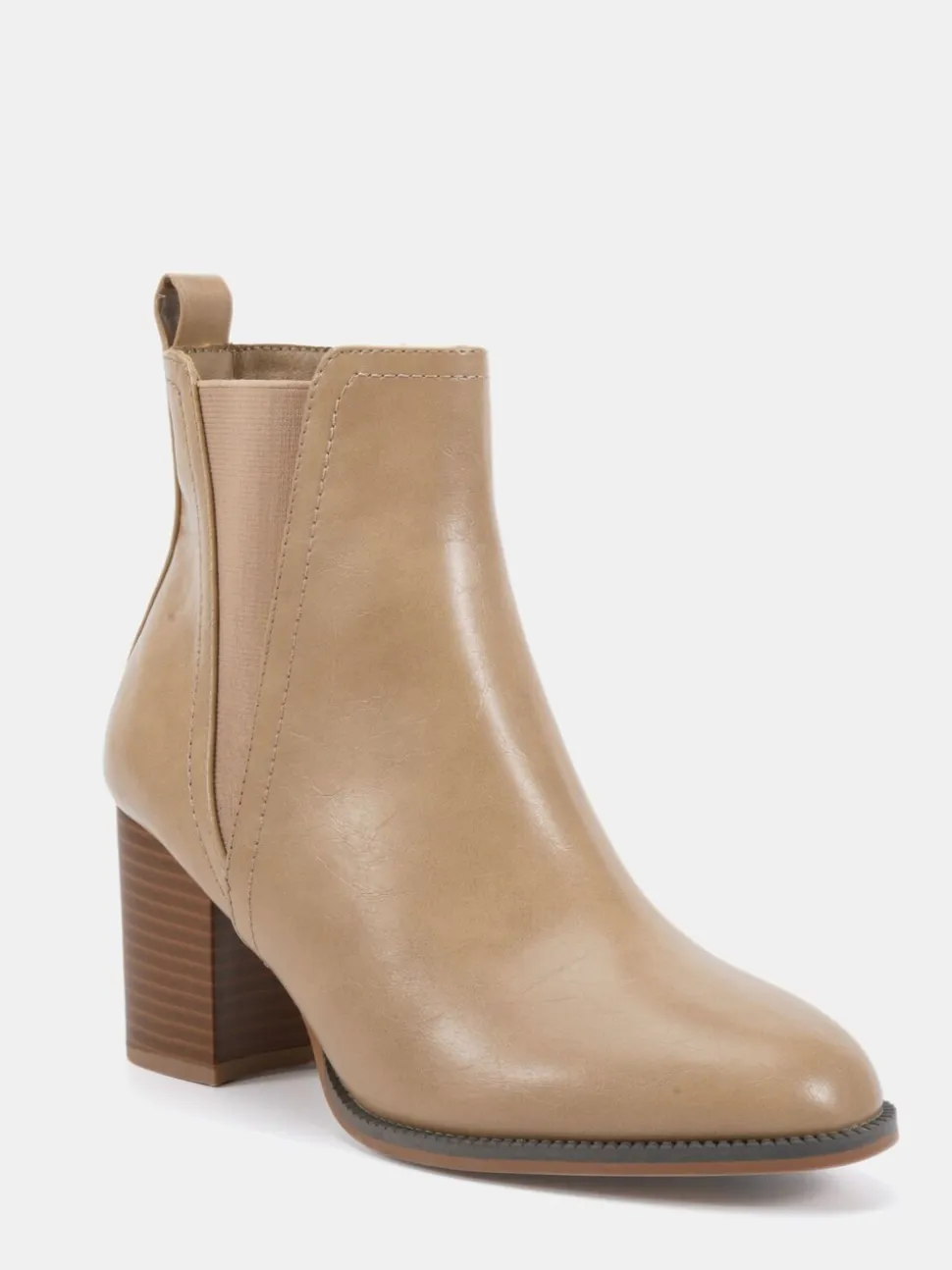 Novo Natural Wide Fit Wide Fit Jessie Block Heel V Chelsea Ankle Boots