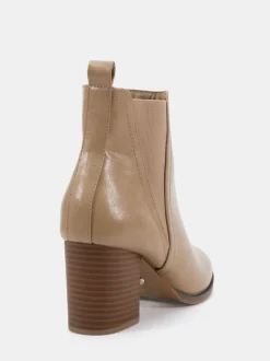 Novo Natural Wide Fit Wide Fit Jessie Block Heel V Chelsea Ankle Boots