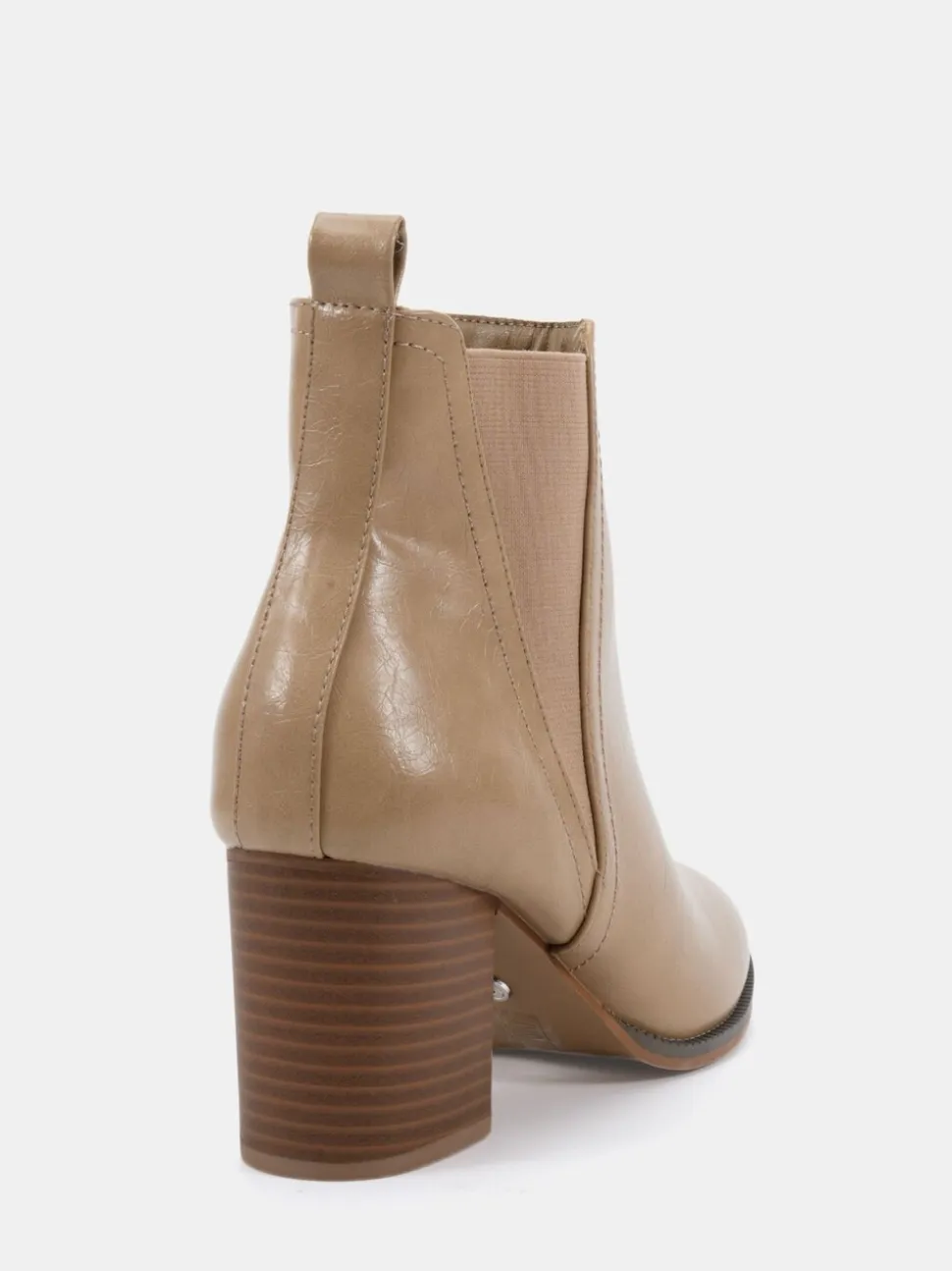 Novo Natural Wide Fit Wide Fit Jessie Block Heel V Chelsea Ankle Boots