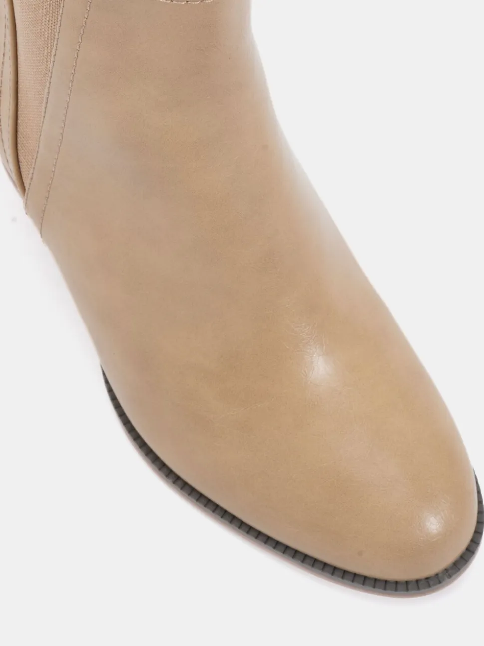 Novo Natural Wide Fit Wide Fit Jessie Block Heel V Chelsea Ankle Boots