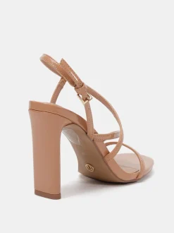 Novo Nude Wide Fit MONDRIAN Strappy Heeled Sandals