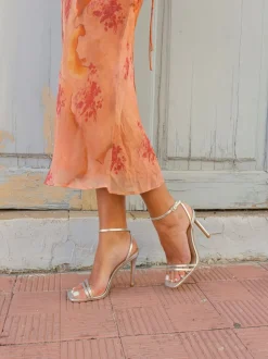 Novo Silver MATILDA Strappy Heeled Sandals