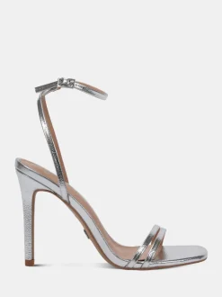 Novo Silver Wide Fit MATILDA Strappy Heeled Sandals