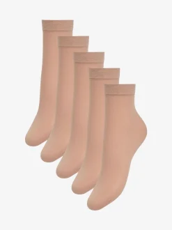 Nude 20 Denier Ankle Socks 5 Pack
