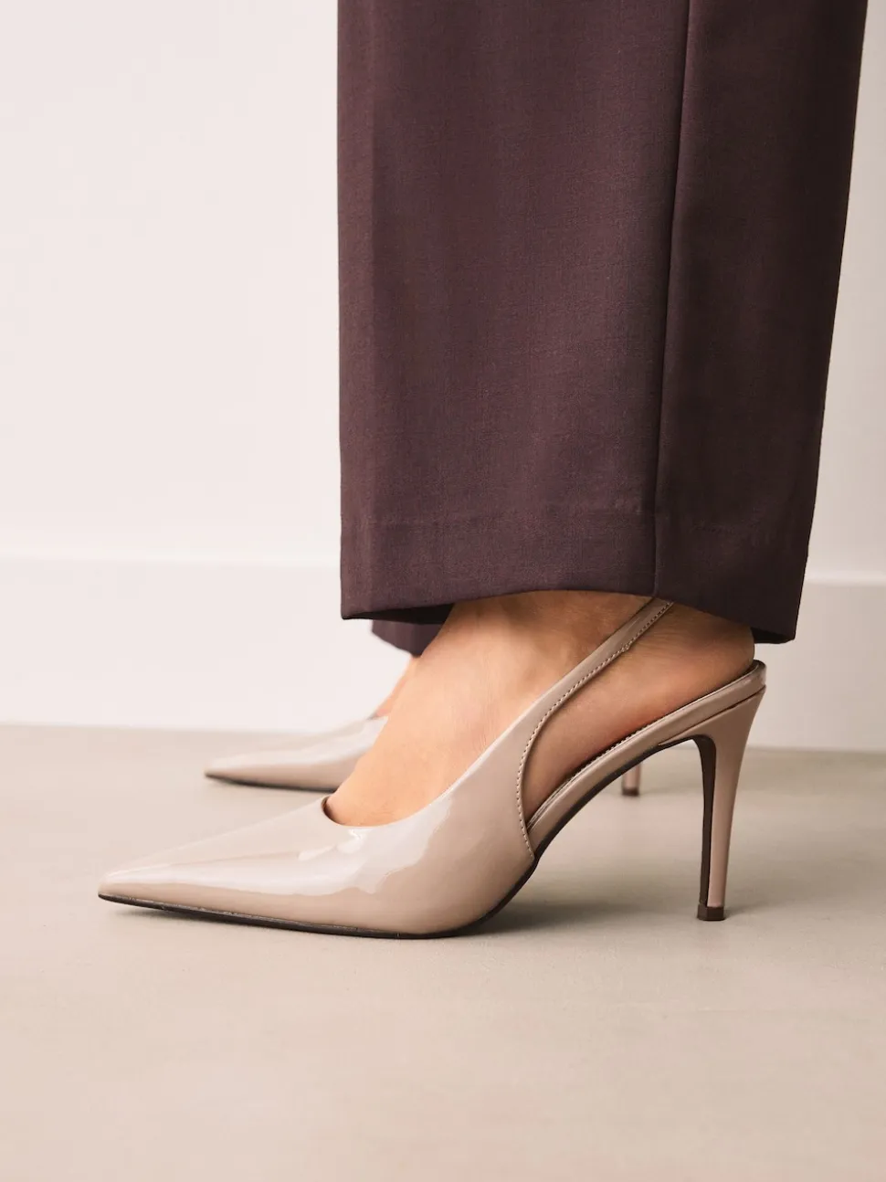 Nude Forever Comfort® Point Toe Slingback Heels