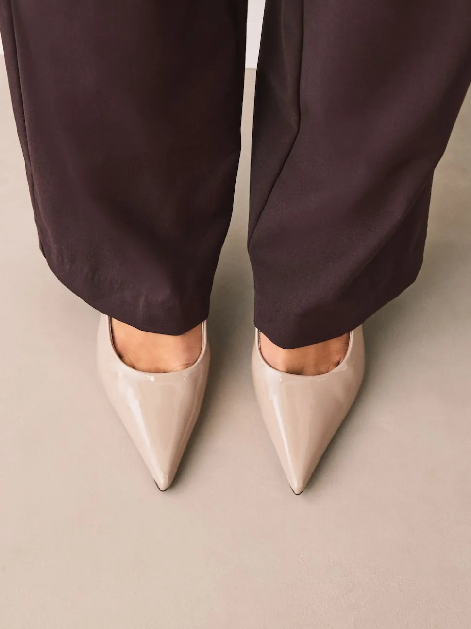 Nude Forever Comfort® Point Toe Slingback Heels