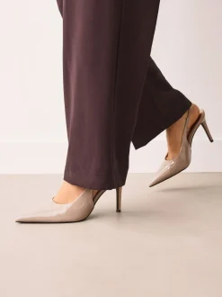 Nude Forever Comfort® Point Toe Slingback Heels