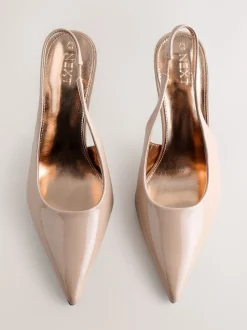 Nude Forever Comfort® Point Toe Slingback Heels