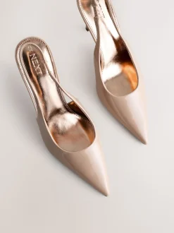 Nude Forever Comfort® Point Toe Slingback Heels
