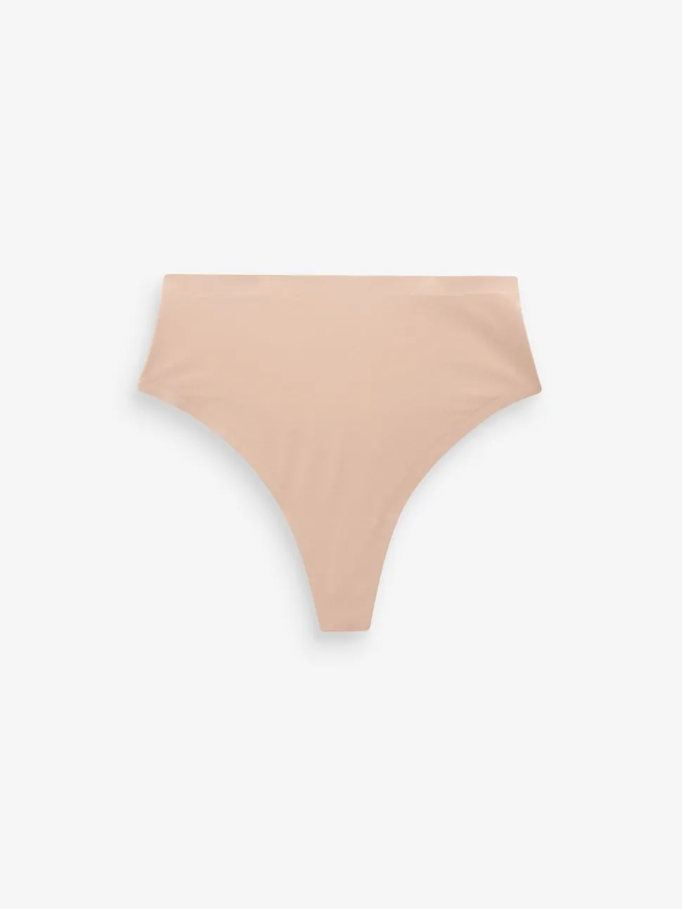 Nude High Waist Thong Shaping Tummy Control Premium Cotton Blend Knickers