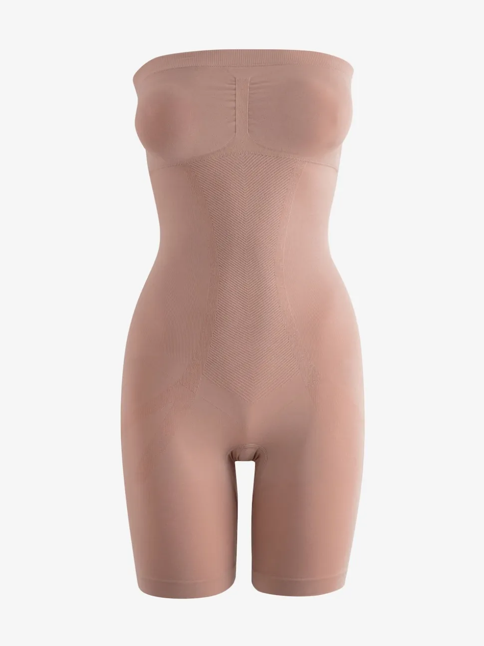 Nude Seamless Firm Tummy Control Bandeau Thigh Smoother
