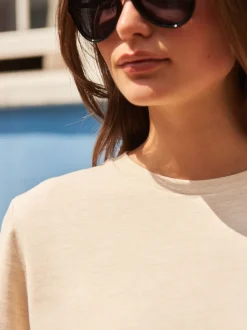 Oatmeal Cream Heavyweight Short Sleeve Crew Neck T-Shirt