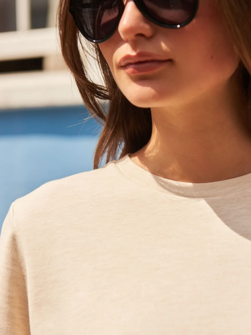 Oatmeal Cream Heavyweight Short Sleeve Crew Neck T-Shirt