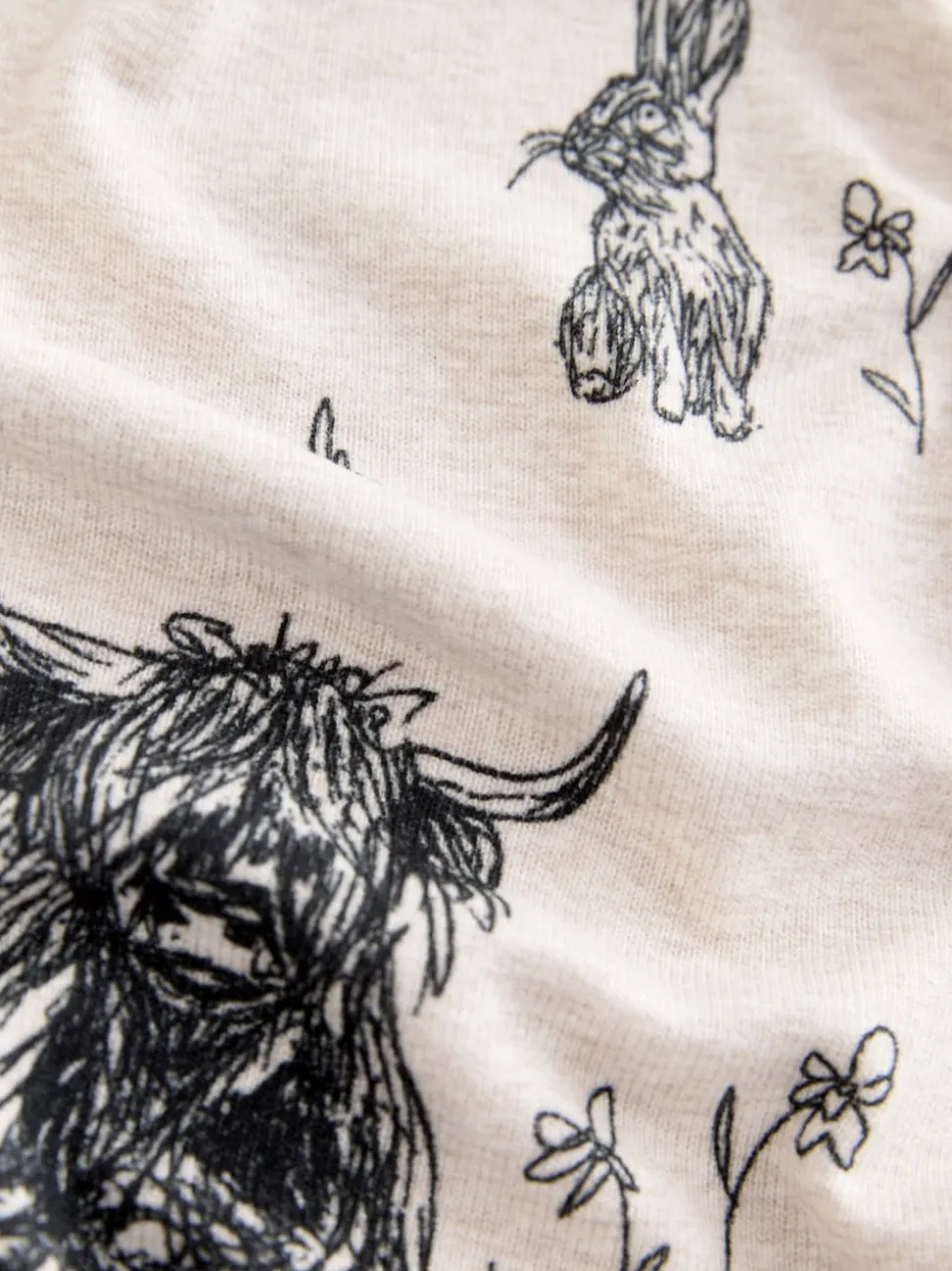 Oatmeal Hamish The Highland Cow Cosy Nightie