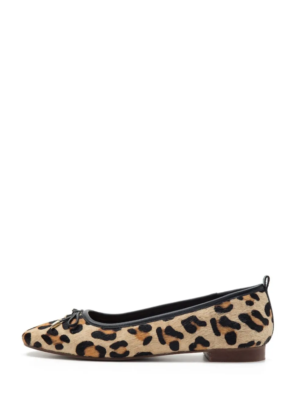 Off The Hook Animal Pinner Leather Leopard Print Ballerinas