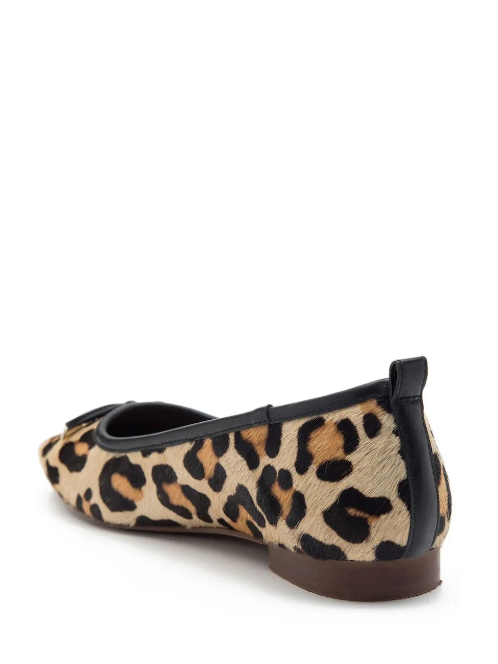 Off The Hook Animal Pinner Leather Leopard Print Ballerinas