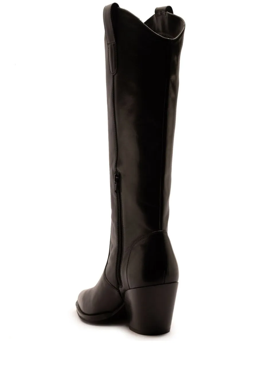 Off The Hook Black Austin Pointed-Toe Knee-High Western Boots