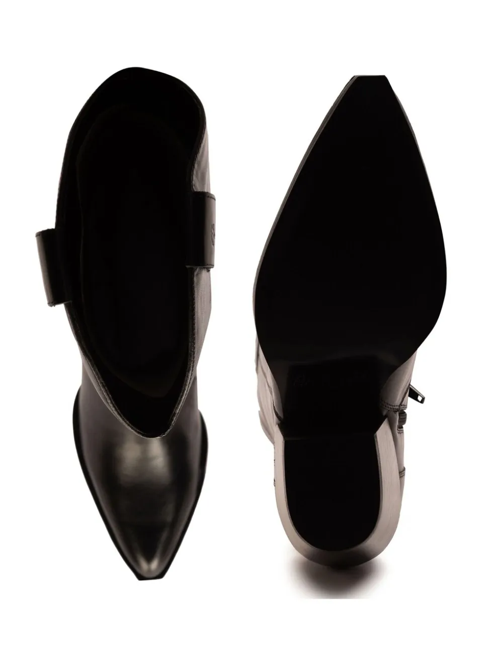 Off The Hook Black Austin Pointed-Toe Knee-High Western Boots