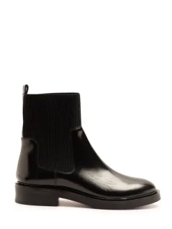 Off The Hook Black Brook Chelsea Ankle Boots With Elastic Side Panels