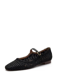 Off The Hook Black Regent Ballerina Leather Ballet Pumps