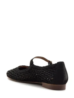Off The Hook Black Regent Ballerina Leather Ballet Pumps