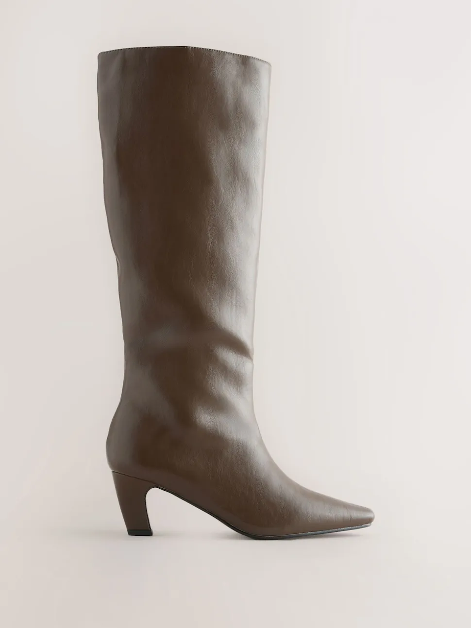 Olive Green Forever Comfort® Curved Heel Knee High Boots