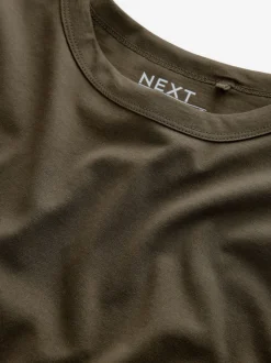 Olive Green Long Sleeve Crew Neck T-Shirt
