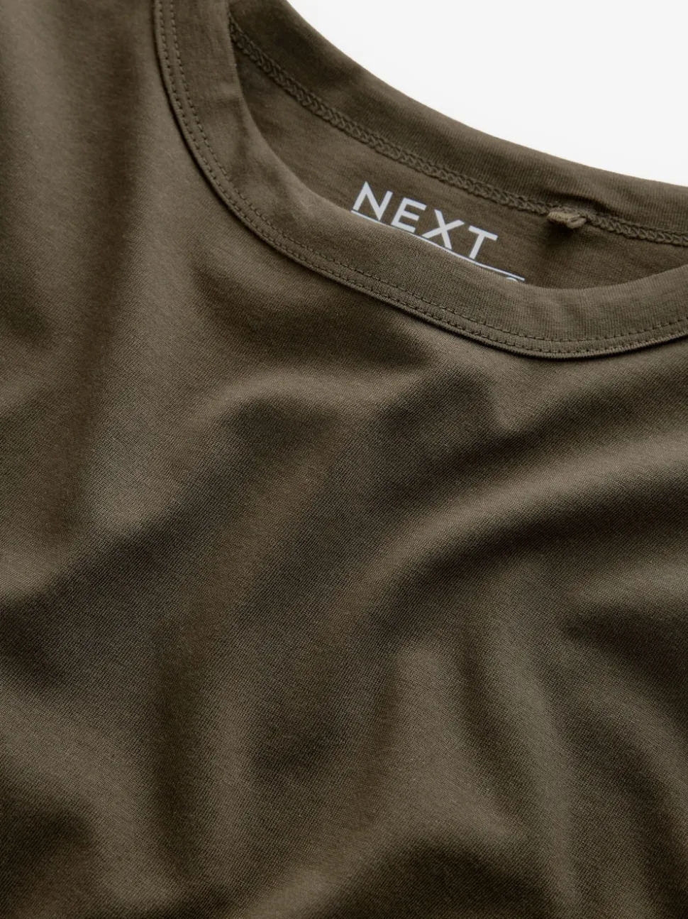 Olive Green Long Sleeve Crew Neck T-Shirt