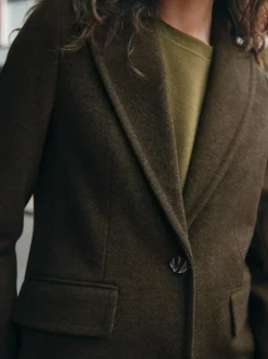 Olive Green Revere Coat