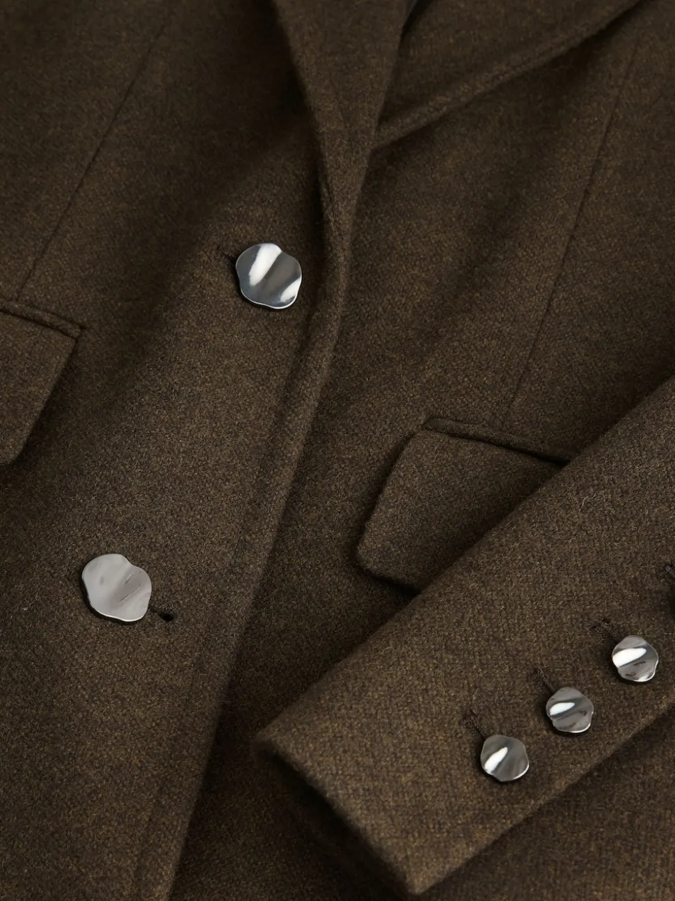 Olive Green Revere Coat