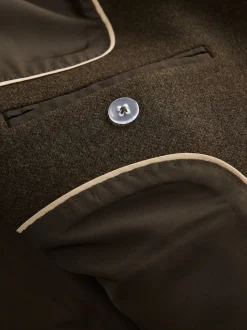 Olive Green Revere Coat